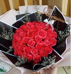 Bó 50 hoa hồng sáp Hanaflower