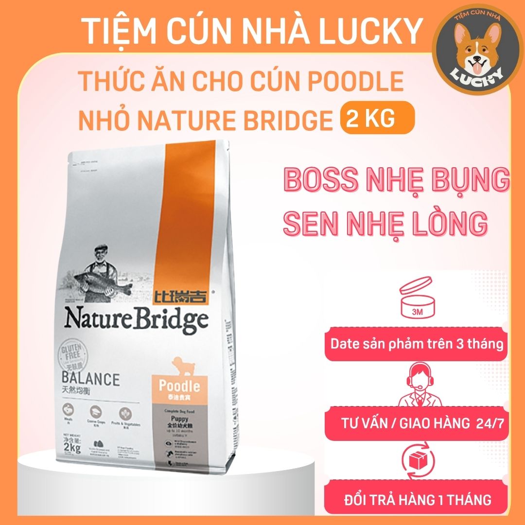 Thức ăn cho cún Poodle con Nature Bridge