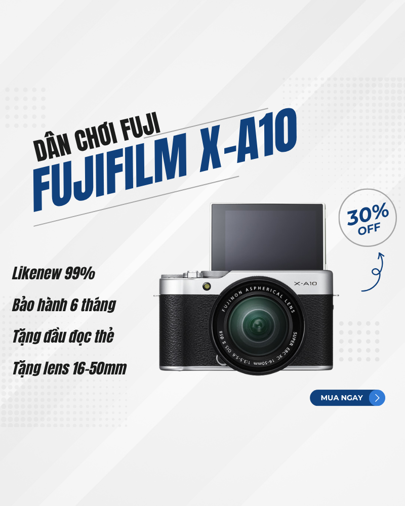 Máy ảnh Fujifilm X-A10 tặng kèm lens 16-50mm