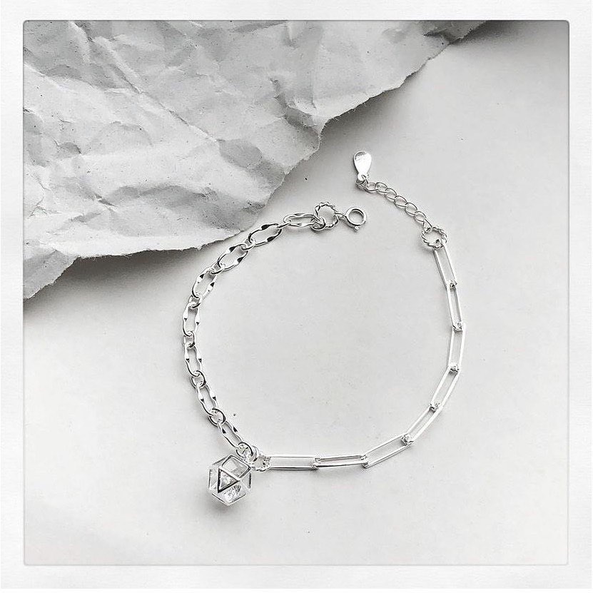 Lắc tay bạc phối xích nữ