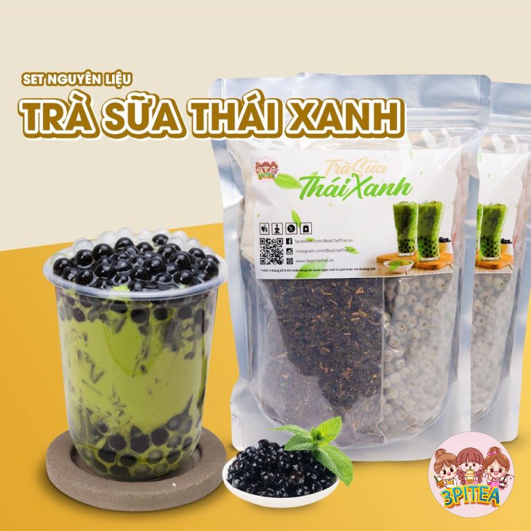 Set nguyên liệu trà sữa thái xanh-set lớn từ 25-30 ly