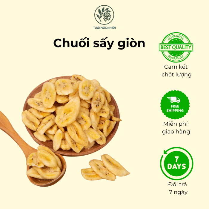 Chuối sấy giòn tươi mộc nhiên