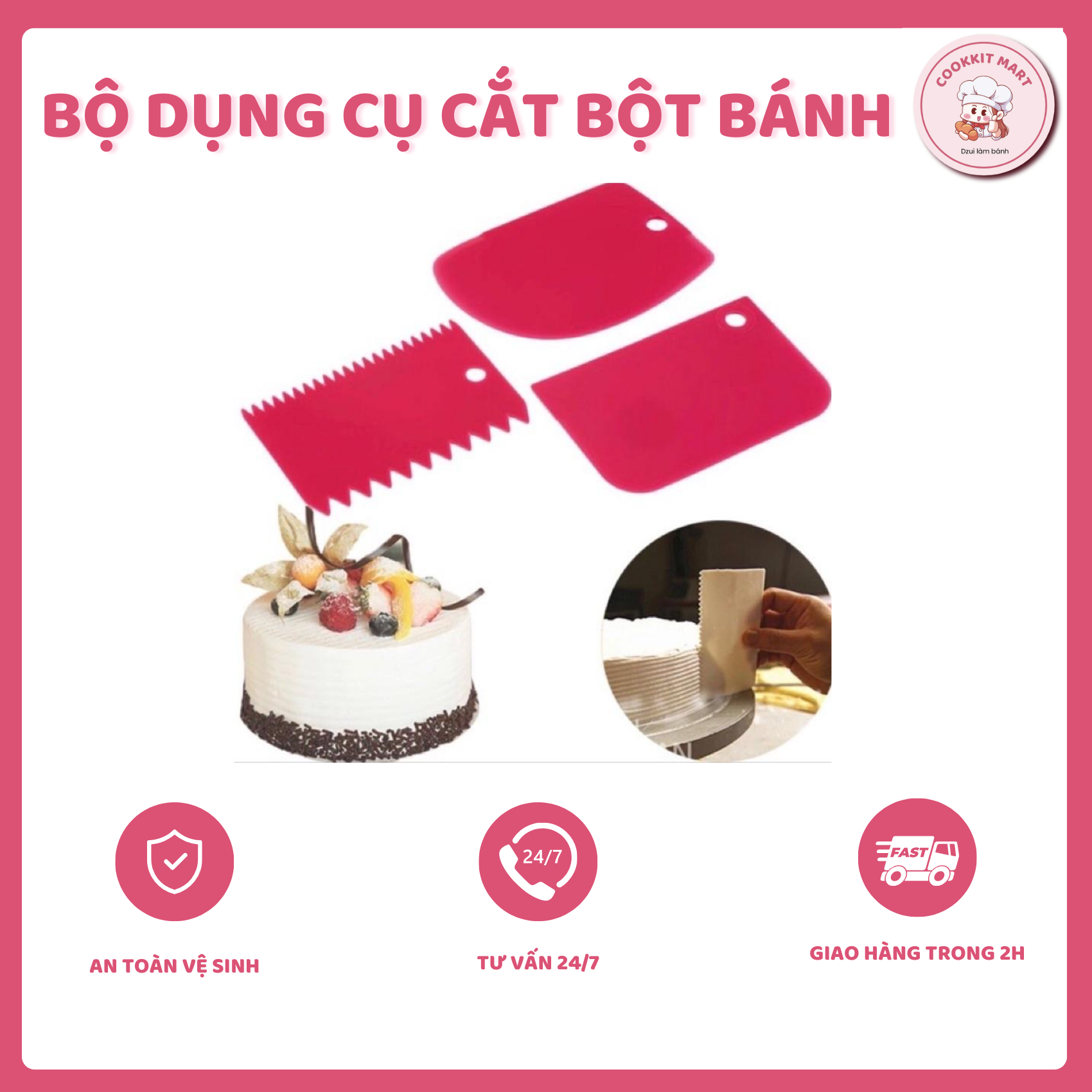 Bộ dụng cụ cắt bộ bánh
