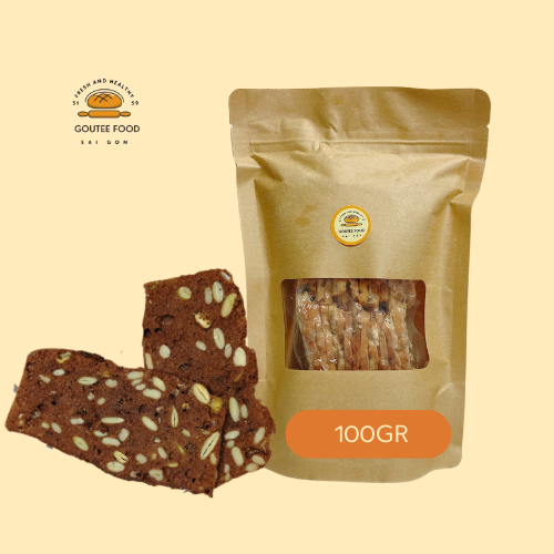 Bánh Biscotti Chocolate Goutee Food Bánh Ăn Kiêng Giảm Cân Túi 100G