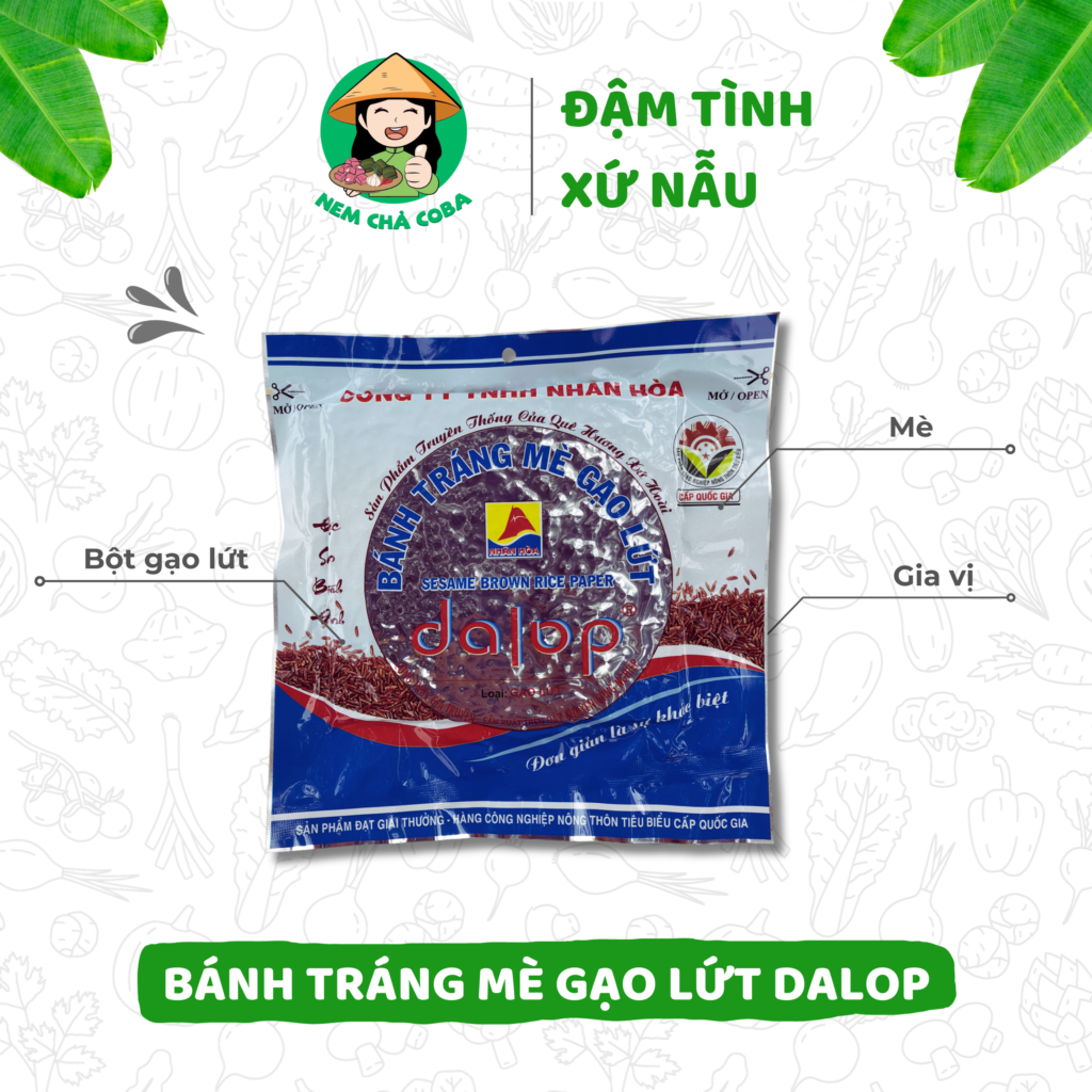 Tráng Miệng Bánh Tráng Gạo Lứt Dalop 4 Cái – Hàng Chính Gốc CoBa