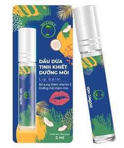 Dầu dừa ép lạnh tinh khiết dưỡng môi Vitamin E NutViet