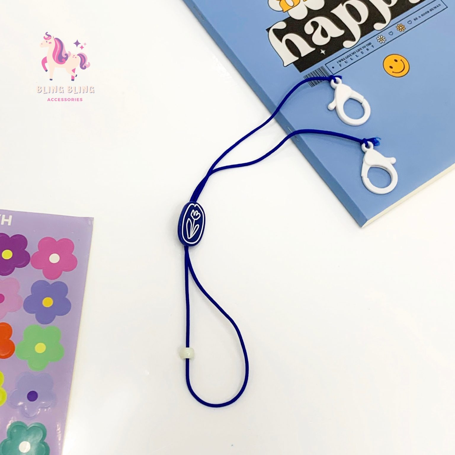 Đeo thẻ ngang DF Friends Thỏ tím Cáo hồng cute kèm strap 8×10