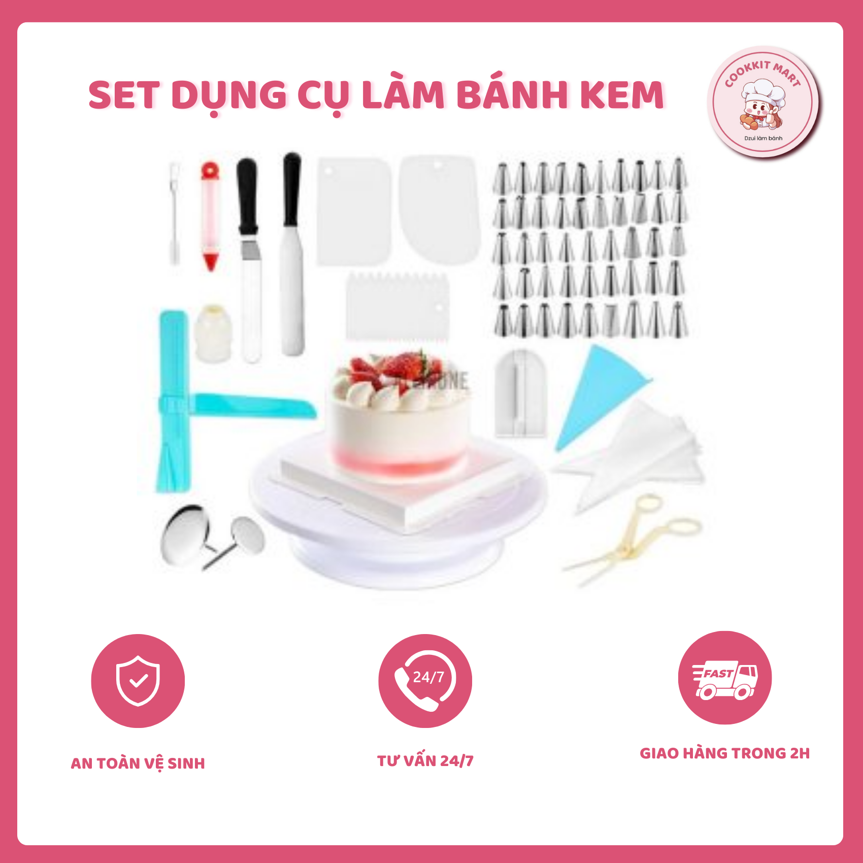 Set dụng cụ làm bánh kem