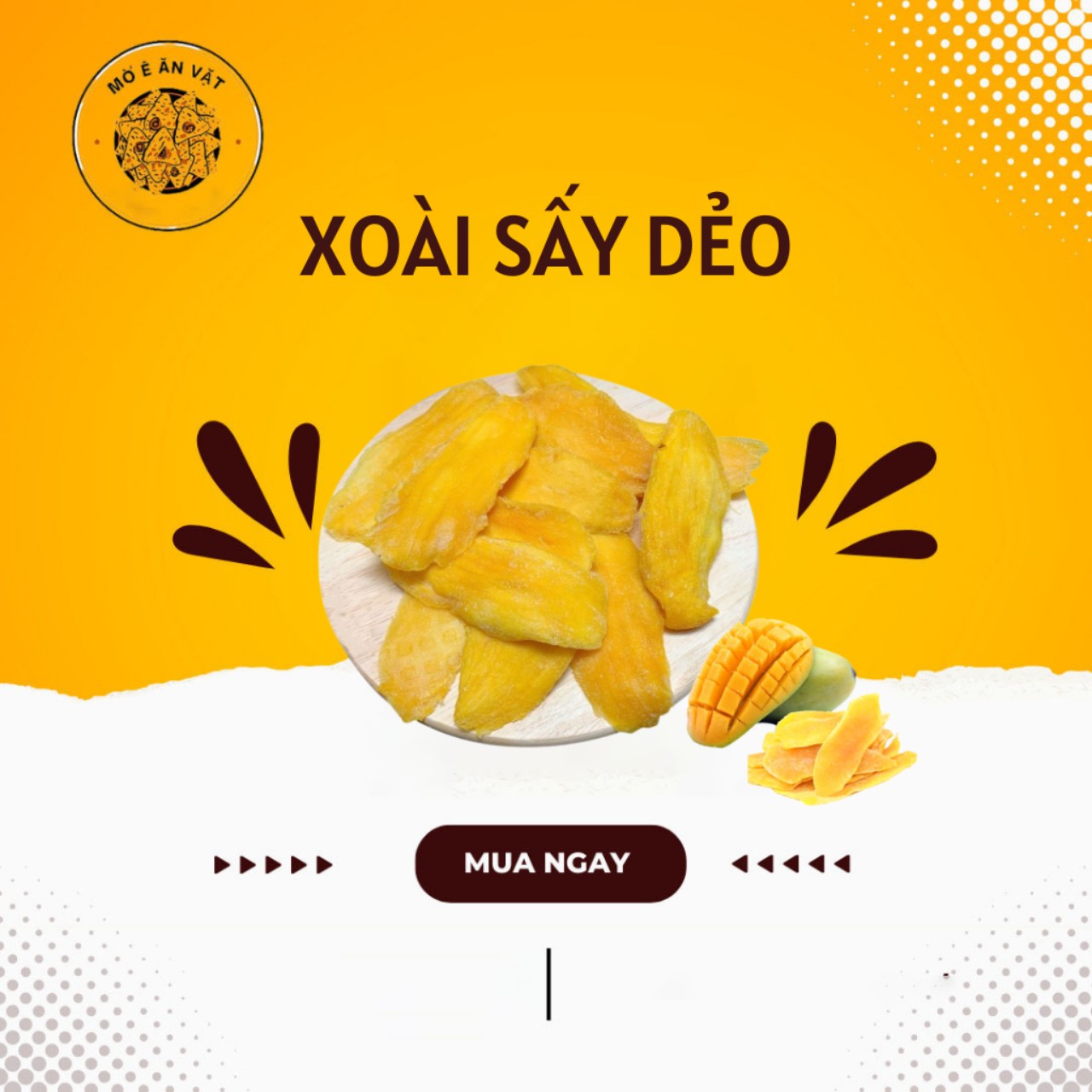 XOÀI SẤY DẺO XẾP HOA - 1 hộp 400g
