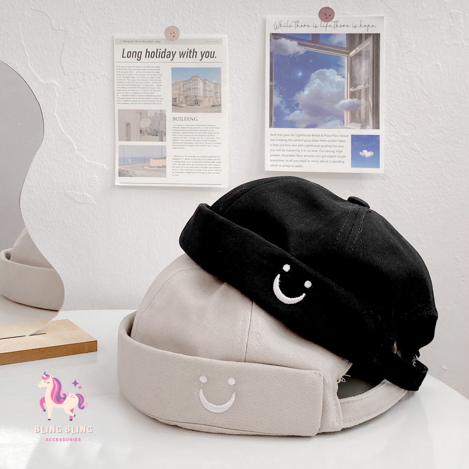 Mũ Beret Smile vui ghê