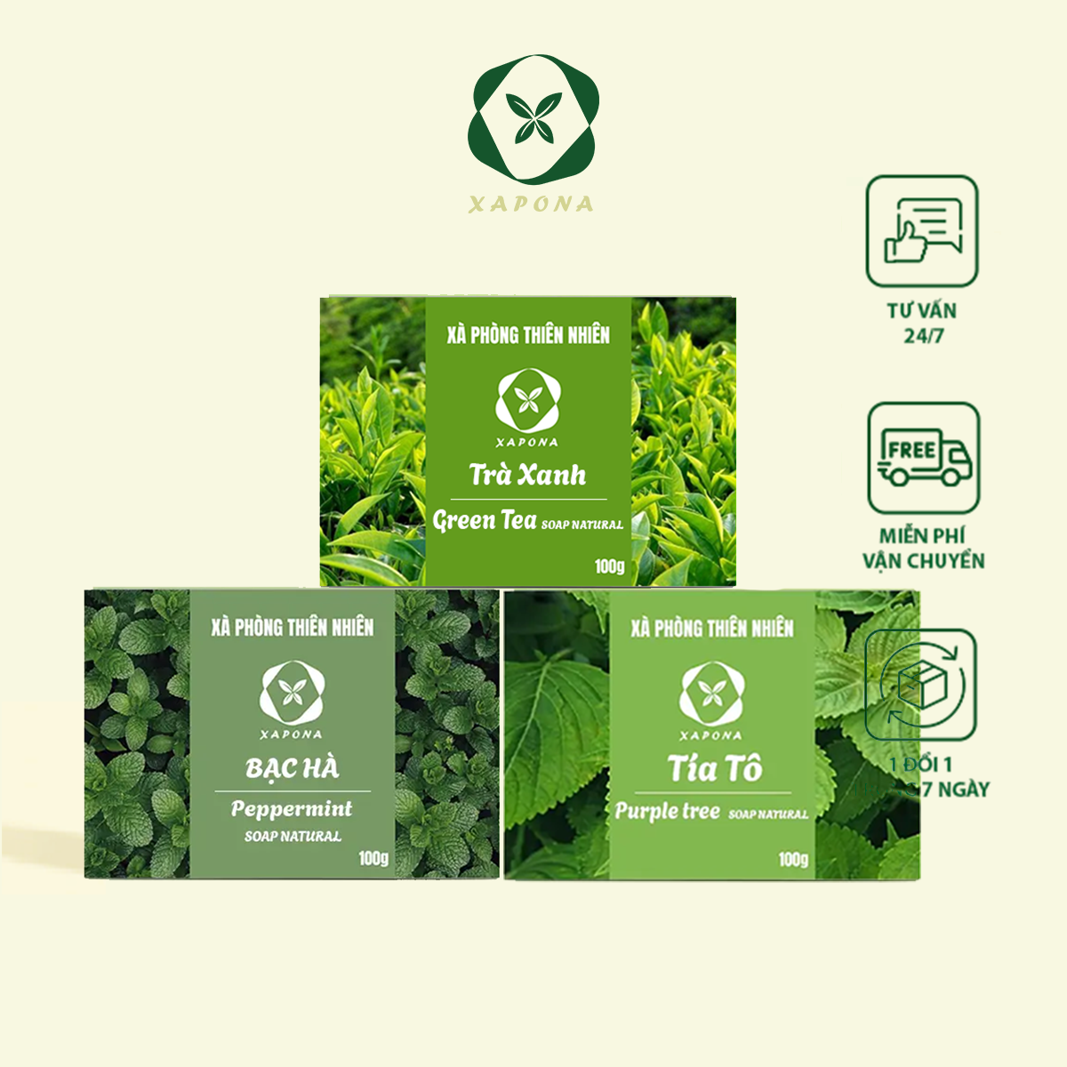 Combo xà phòng da mụn