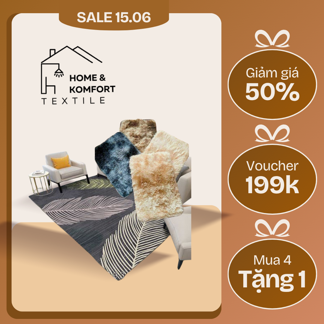 Combo 3 Thảm Trải Sàn Scandinavia HKT - Home & Komfort Textile Hiện Đại