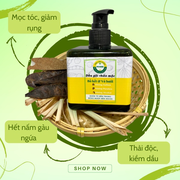 Dầu gội thảo mộc bồ kết & vỏ bưởi 250ML