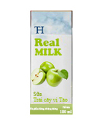 Sữa Trái Cây - TH Real Milk - Vị Táo - 180ml/hộp