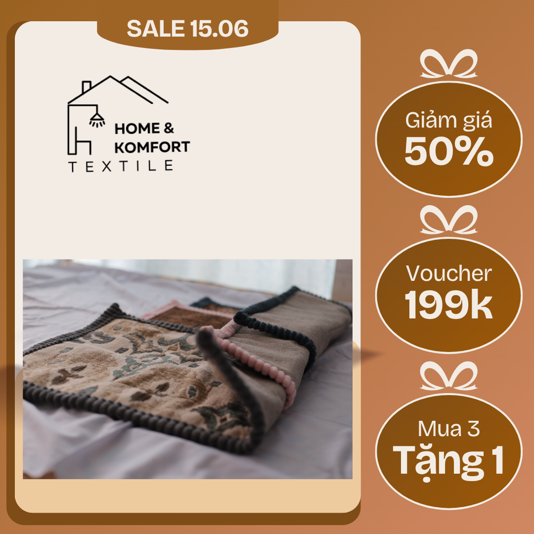 Combo 3 Thảm Trang Trí Thổ Cẩm HKT - Home & Komfort Textile Tinh Xảo