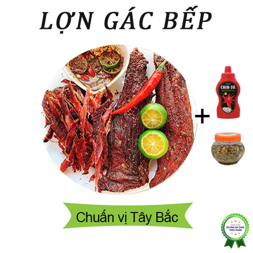 Thịt lợn đen gác bép 500g chuẩn vị Tây Bắc