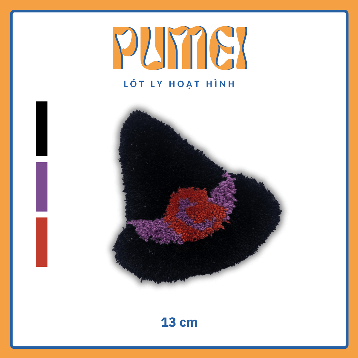 Lót ly decor hoạt hình nón Halloween