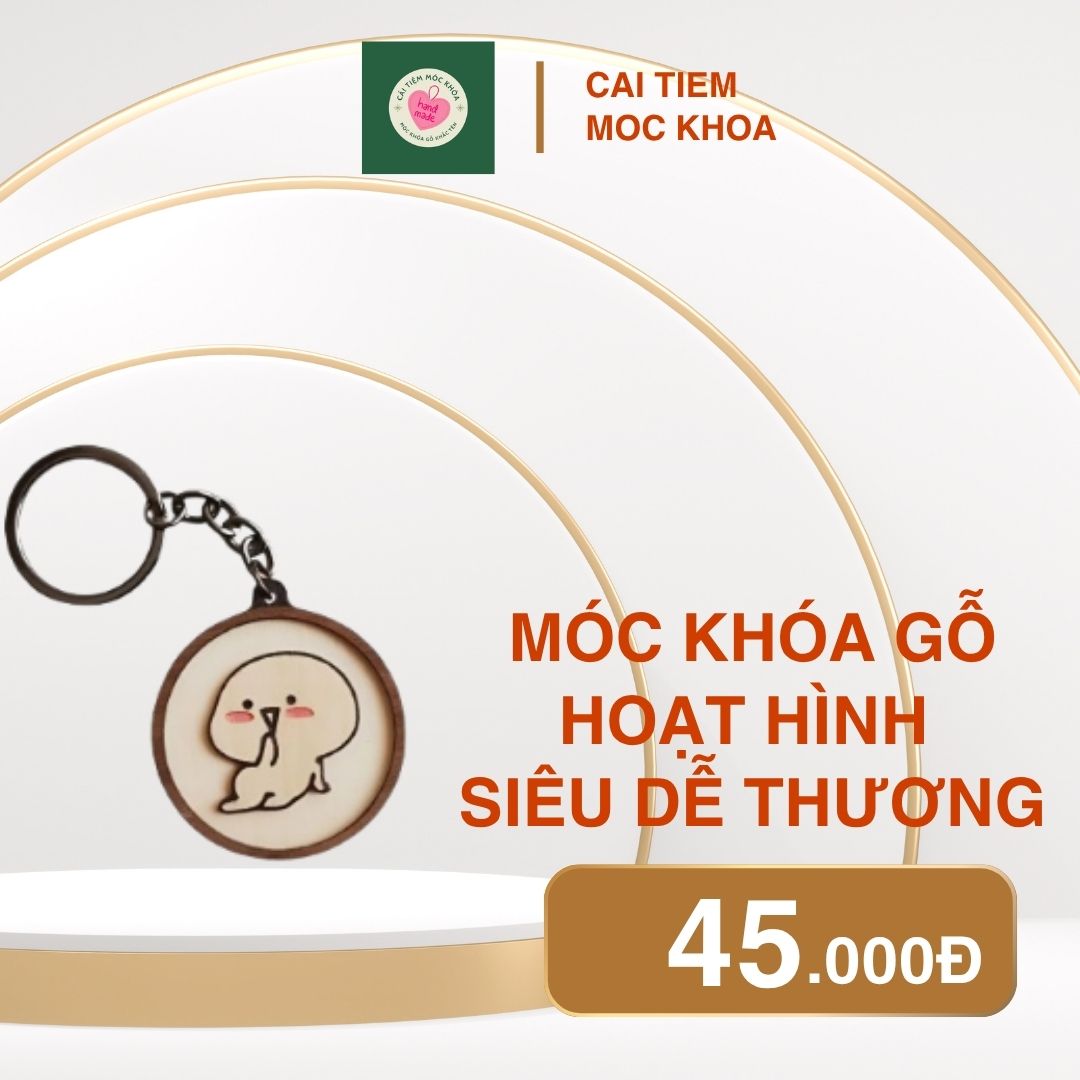 Móc Khóa Gỗ Nhân Vật Hoạt Hình Siêu Dễ Thương - Cái Tiệm Móc Khóa