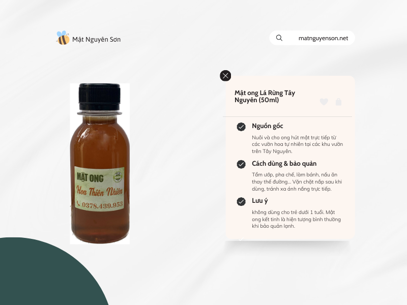 Mật ong Hoa Thiên Nhiên (100ml)