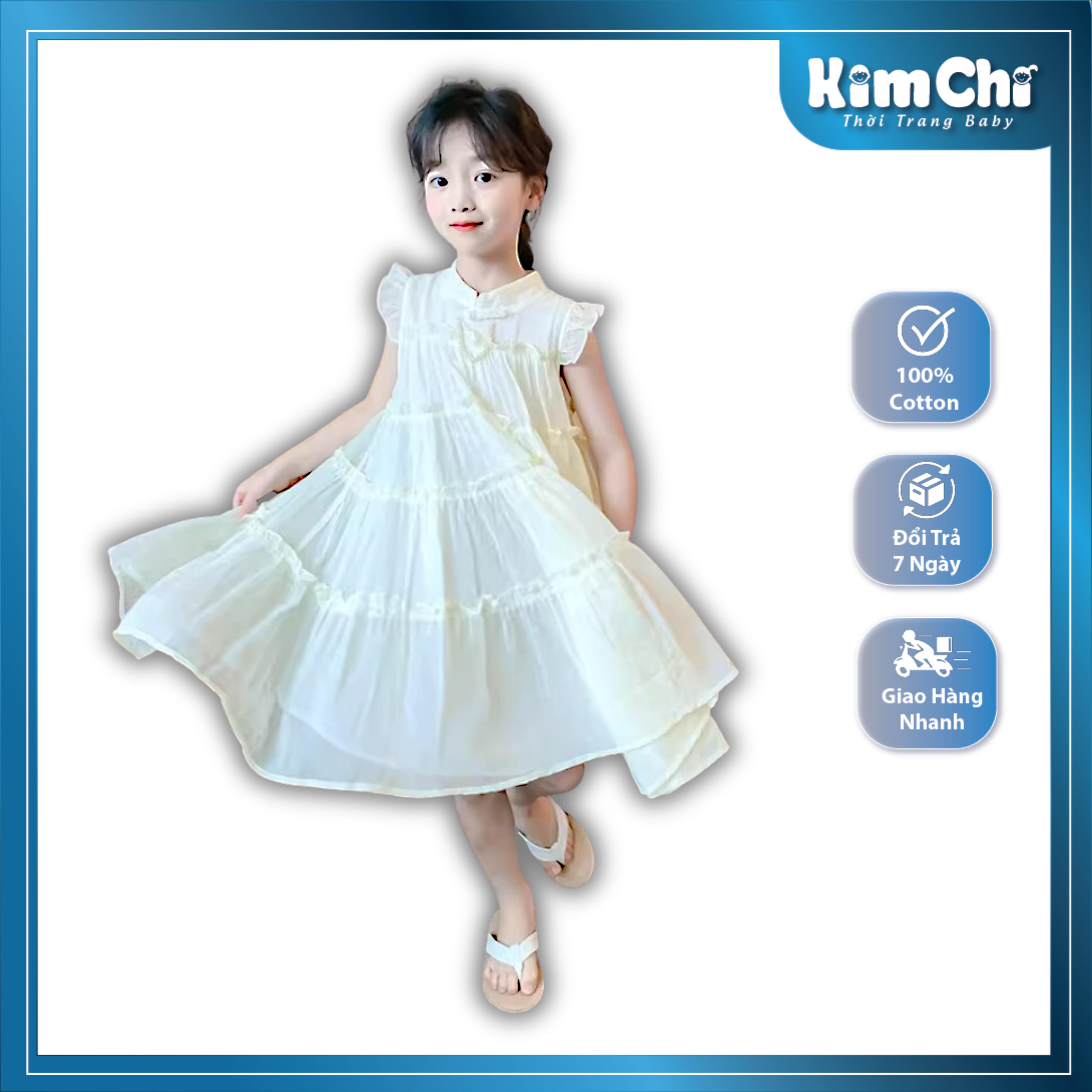 Váy Bé Gái Dạo Phố Thời Trang