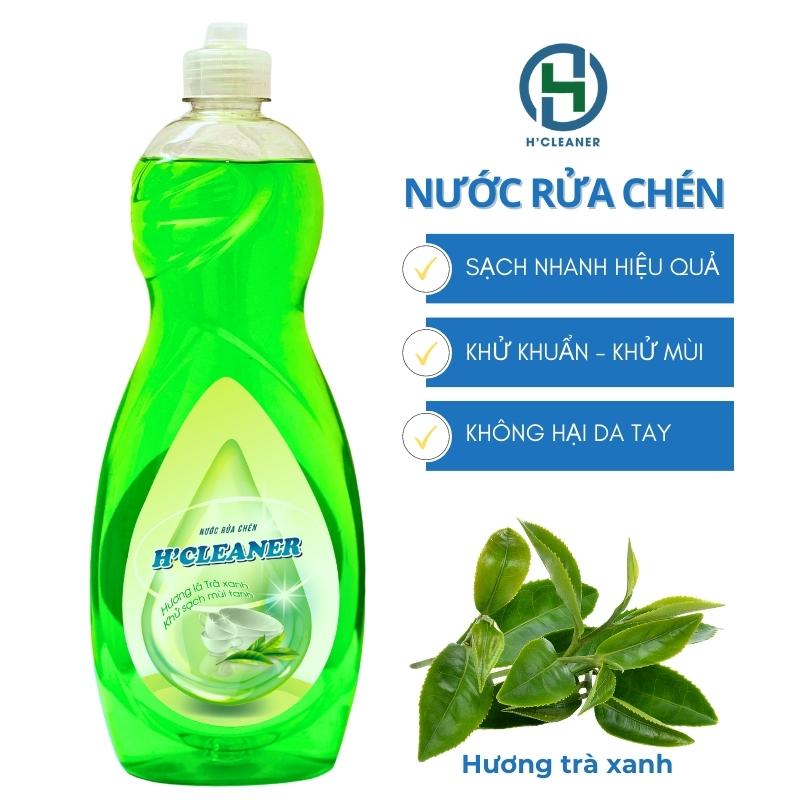 Nước rửa chén HCleaner hương trà xanh 750gr