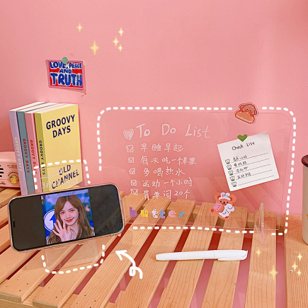 Bảng ghi chú để bàn trong suốt