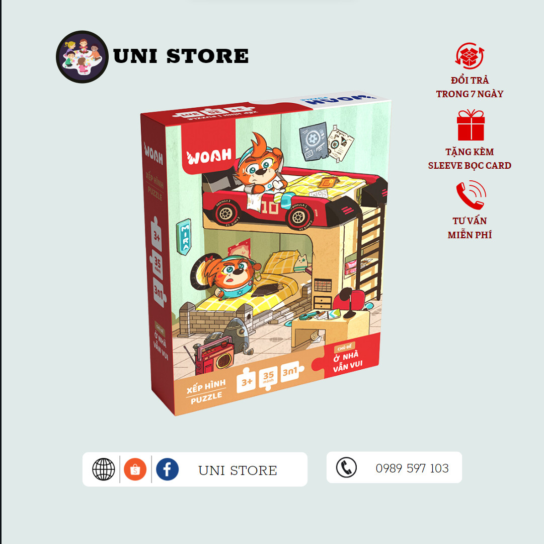 Xếp Hình Ở Nhà Vẫn Vui - Board Game trẻ em - 35 mảnh ghép