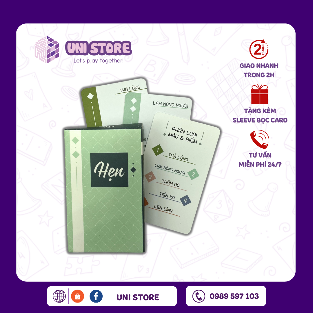 Bộ Bài Hẹn (Tặng Bọc Card) | Trên Tình Bạn Dưới Tình Yêu | 50 Lá