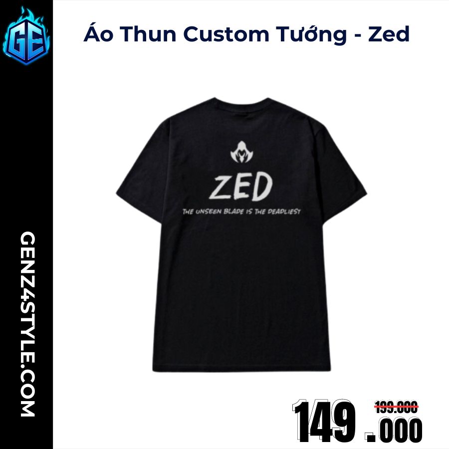 Áo Thun LMHT Custom Zed Chúa Tể Bóng Đêm