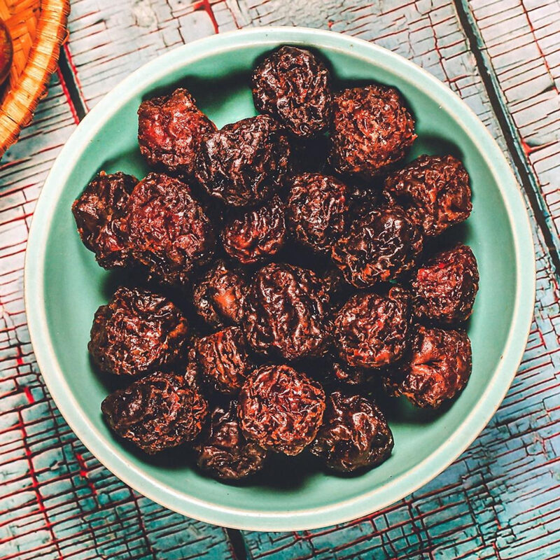 Mận sấy dẻo, 300g, bịch, mẫu kraft 1 mặt trong