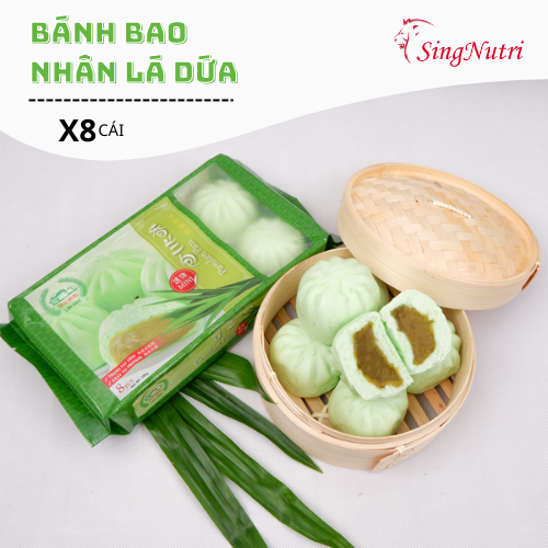 BÁNH BAO NGỌT NHÂN LÁ DỨA 1 Gói 8 Bánh 280G SingNutri