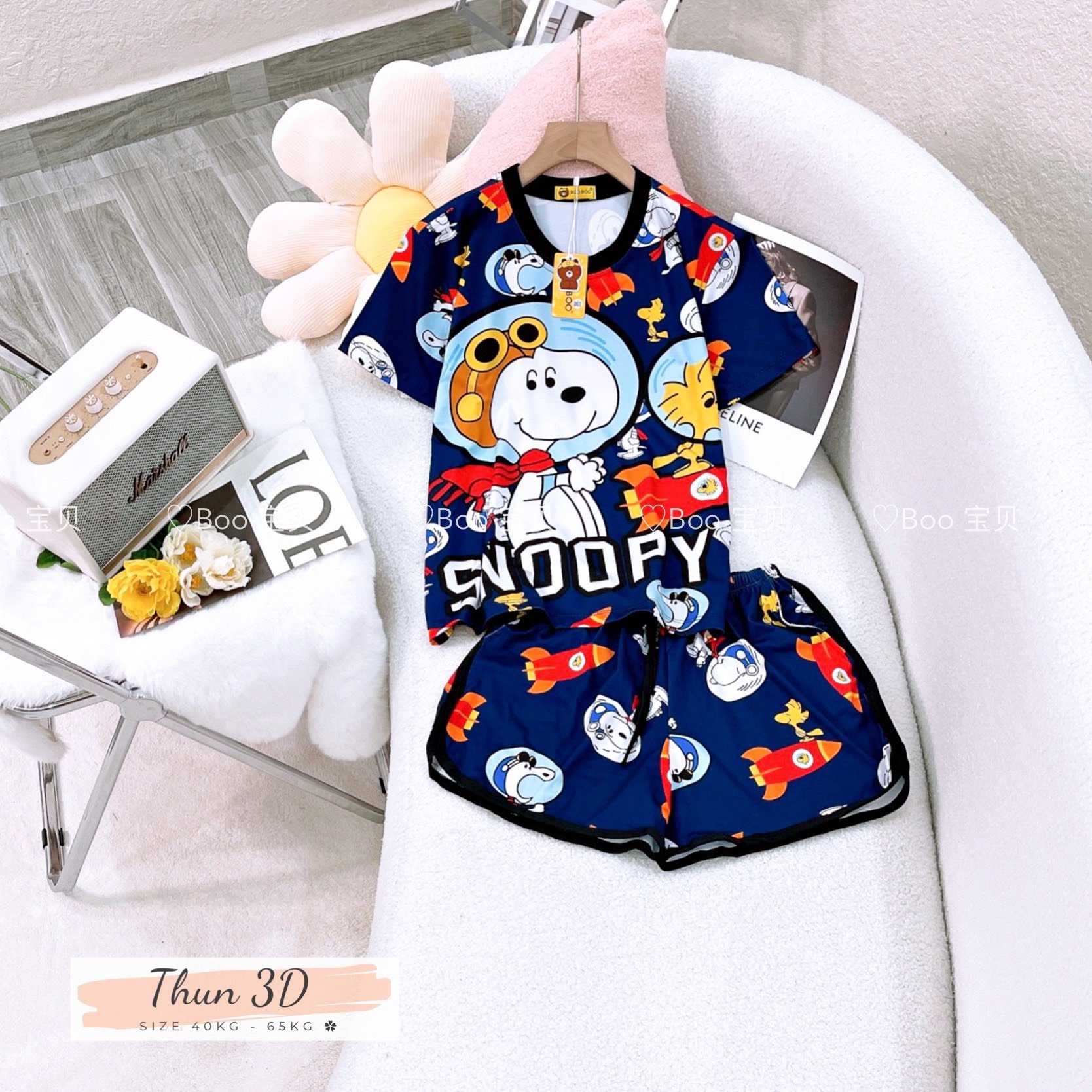 SNOPPY D401 – BỘ THUN 3D