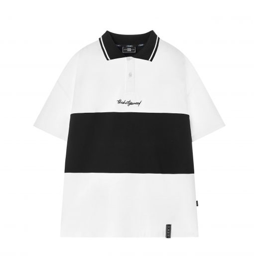 ÁO POLO RAINBOW GLORY POLO SHIRT – DOUBLE WHITE/BLACK