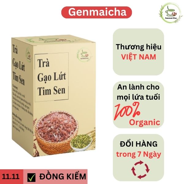 Trà gạo lứt tim sen
