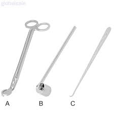 Bộ dụng cụ tắt nến chuyên nghiệp Nến Nhà Sao Gậy như ý màu bạc bằng thép không gỉ