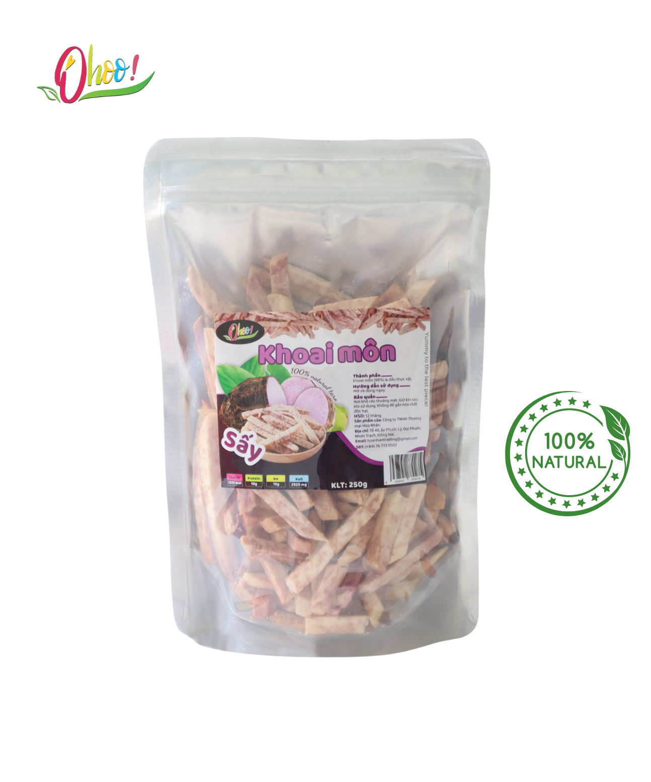 Khoai Môn Sấy Giòn 250gr- Ohoo Dried Fruit