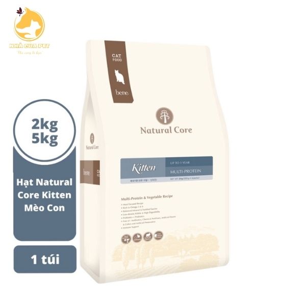 Hạt Hữu Cơ Natural Core Kitten 500g Cho Mèo Con