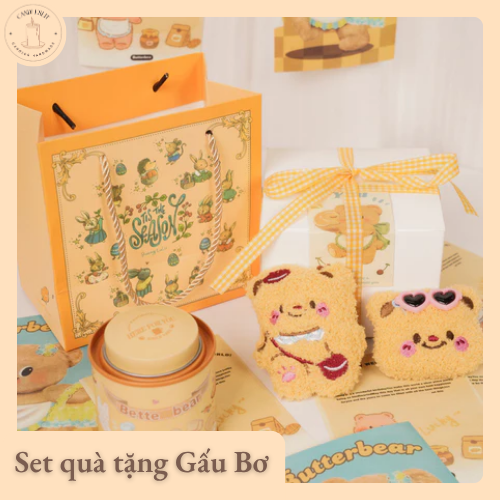 Set Quà Tặng Gấu Bơ CANDLESLIT – Set Quà Tặng Gấu Bơ Dễ Thương