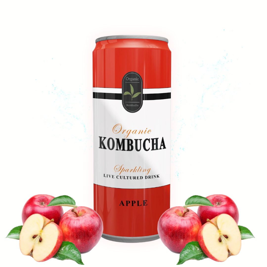 Lon Trà Kombucha Vị Táo