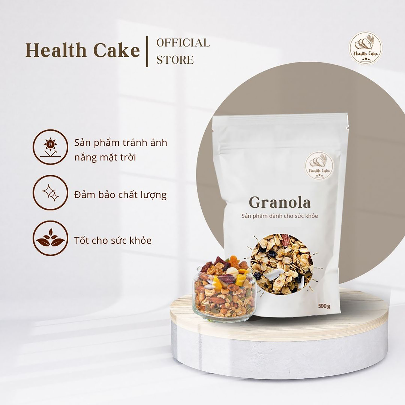 Granola ăn kiêng siêu hạt VIP túi 500gram