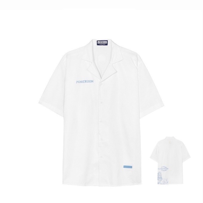 Áo Sơ Mi Nam Tay Ngắn Cổ Danton Thần Cổ Đại Poseidon