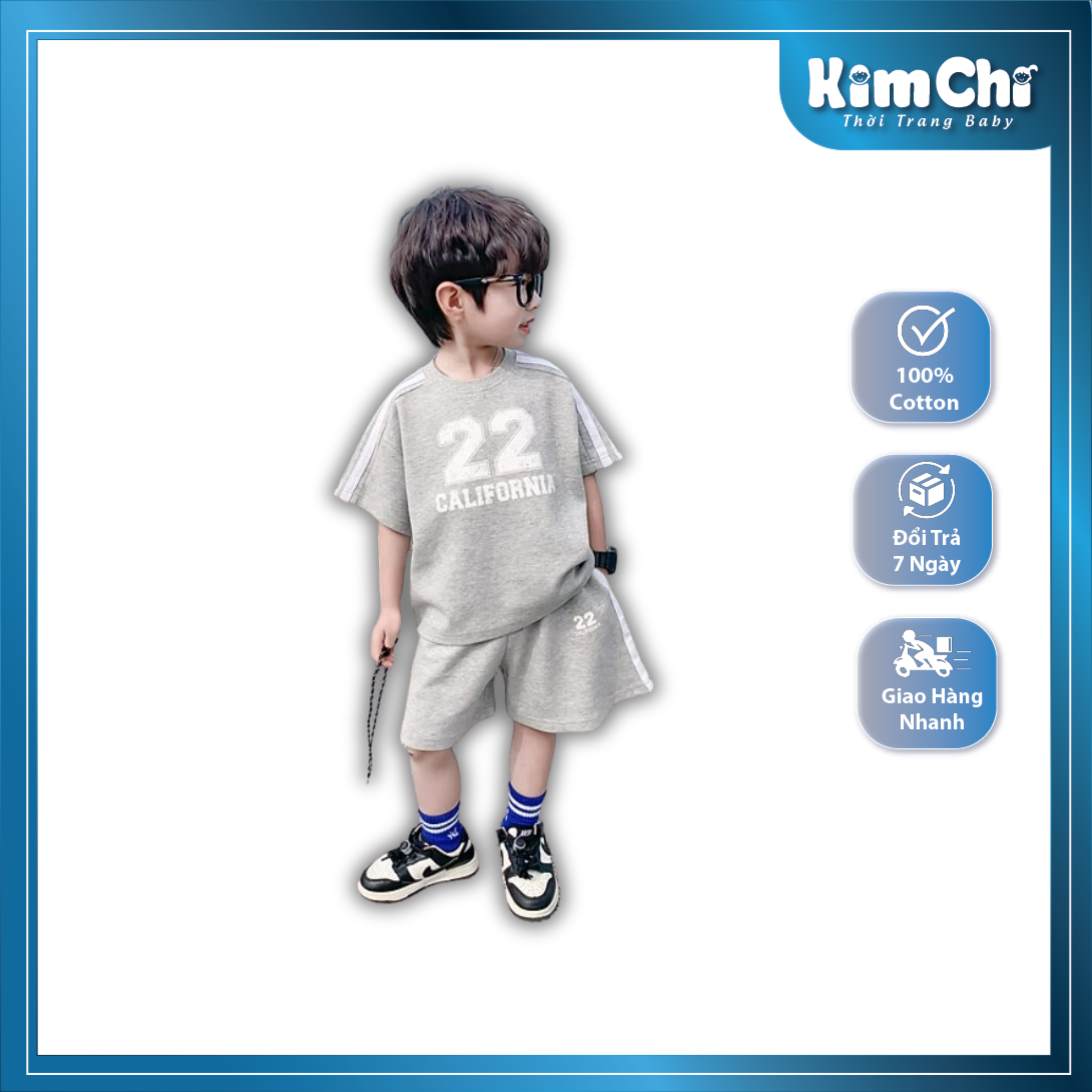 Bộ đồ bé trai thể thao tay ngắn