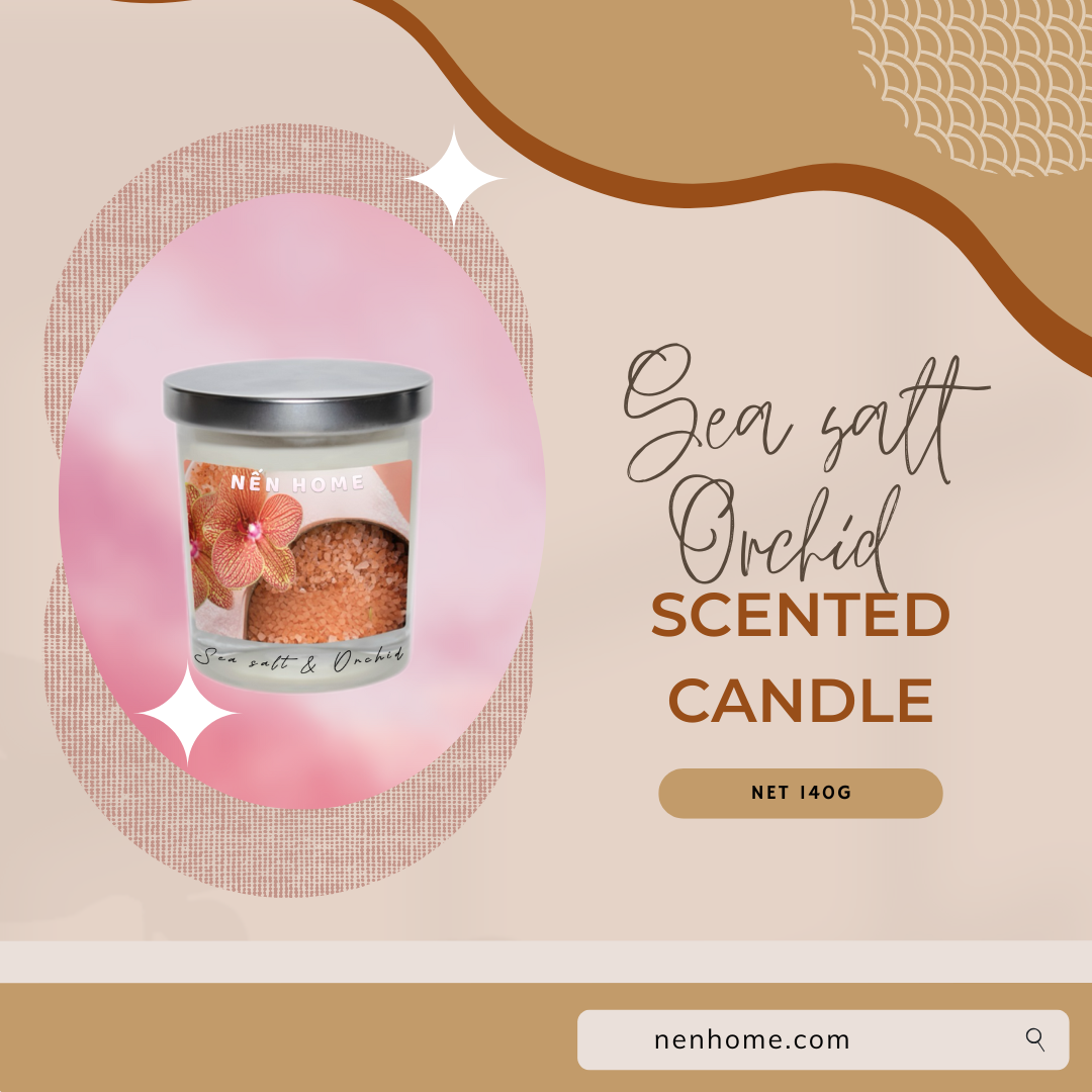 Nến thơm Sea salt & Orchid Nenhome (140g)