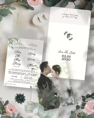 Thiệp cưới in ảnh - IA