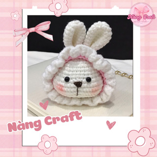 Móc Khóa Thỏ Đội Mũ Nàng Craft Siêu Xinh Xắn