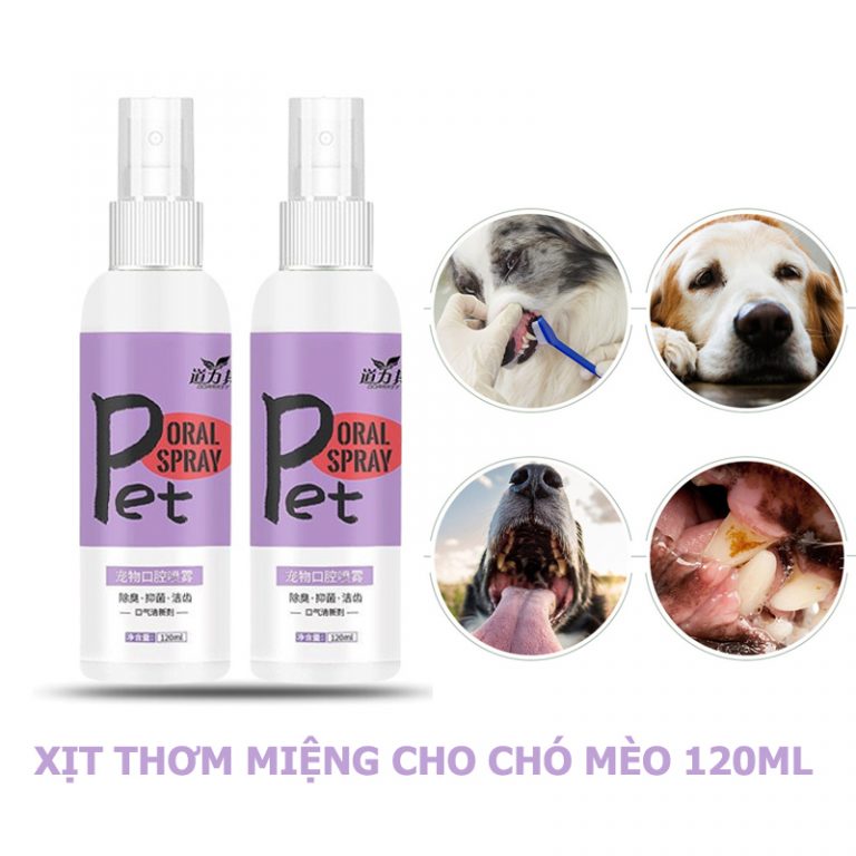 Xịt Thơm Miệng Cho Chó Mèo Loại Bỏ Mùi Hôi, Sạch Răng Miệng (Doliqi Pet Oral Spray)