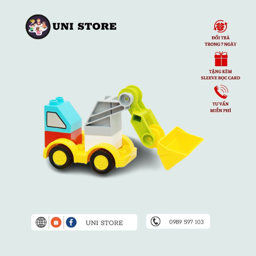 Xe Xúc Công Trường - Đồ Chơi Mô Hình - 8 Mảnh Ghép