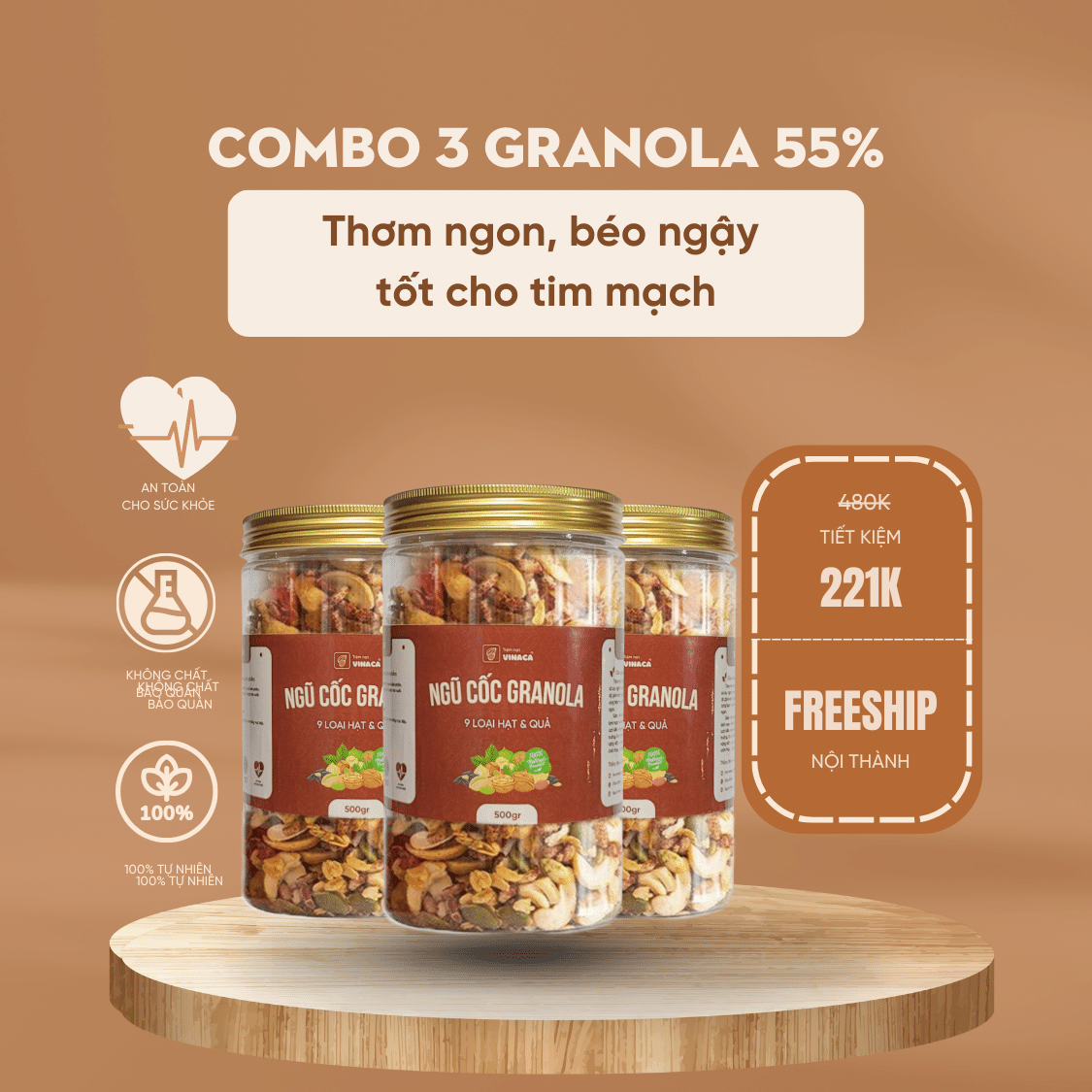 Combo 3 granola 55