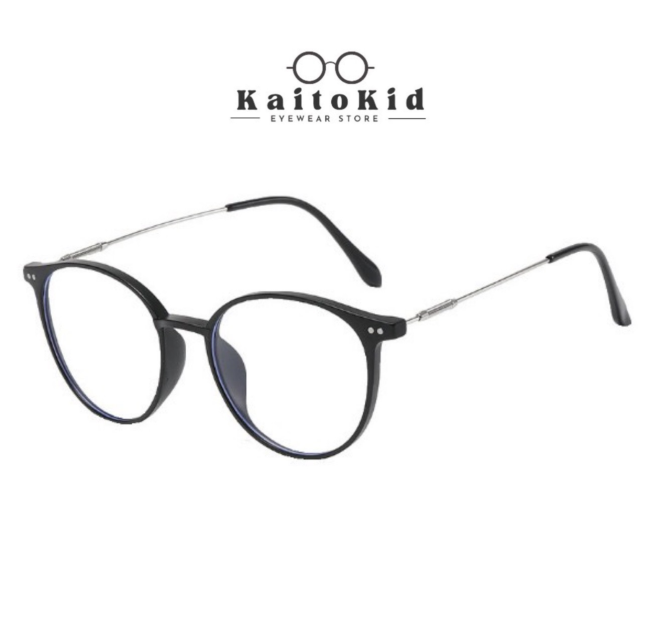 Mắt kính chống ánh sáng xanh thiết kế gọng tròn thời trang