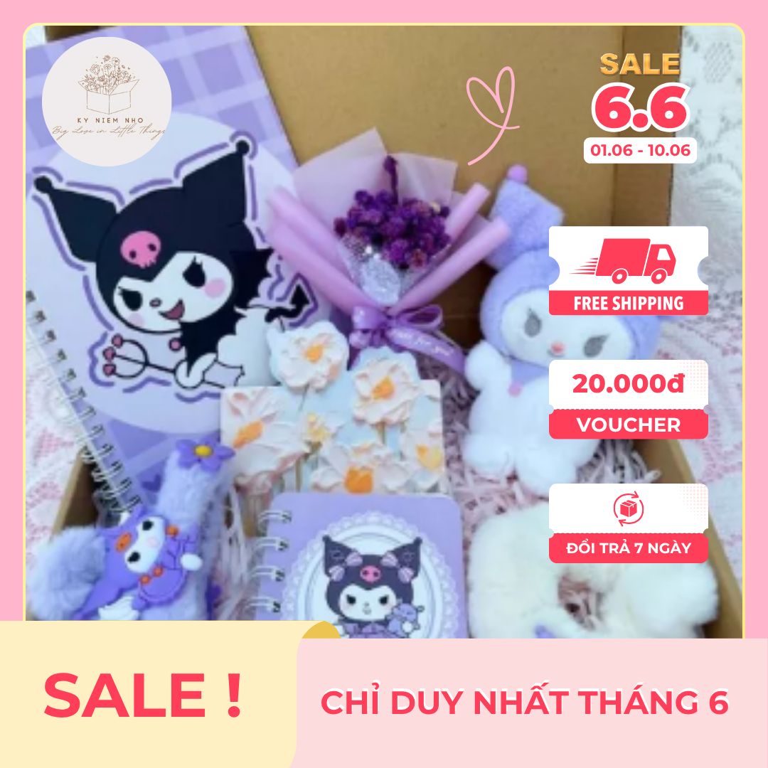 Kỷ Niệm Nhỏ - Box set quà tặng chủ đề Kuromi dành tặng bạn gái, người yêu